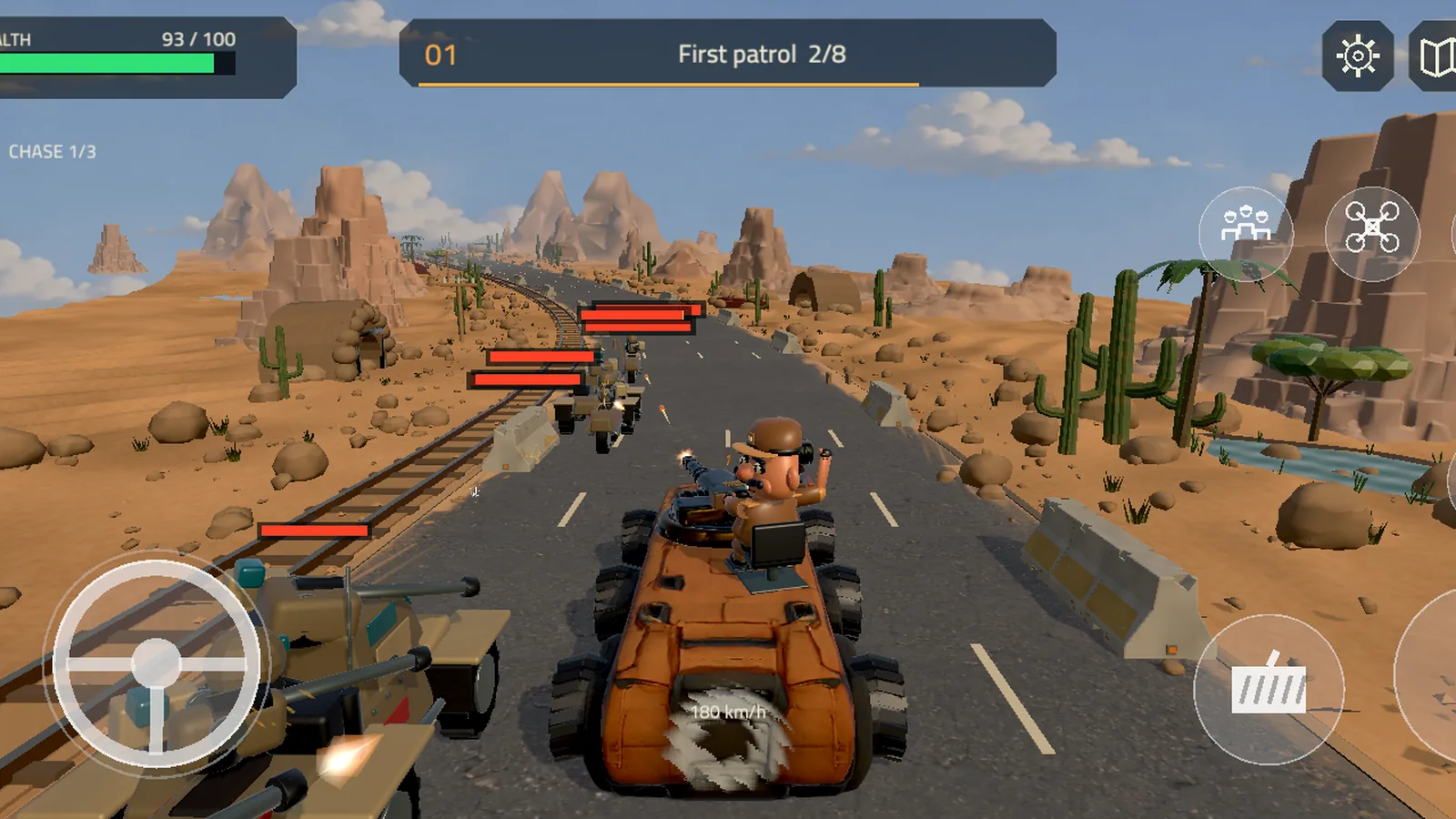 ROADFORGE desert road combat gameplay